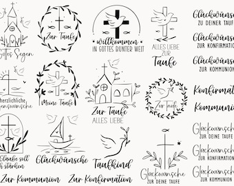 Plotterdatei taufe svg, Taufe Svg, Taufgeschenk, Laserdatei Taufe dxf, Taufsprüche, Kommunion Svg, Heiliges Kreuz Svg, Konfirmation Svg