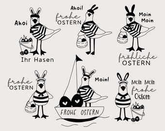 Plotterdatei Ostern svg, Deutsche Plotterdatei Frühling, Ostergrüße, Cricut Silhouette Studio Plotterdatei, Frühlings Bundle Laser
