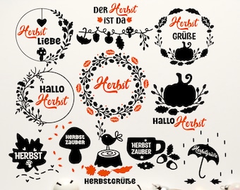 Plotterdatei Herbst Svg ,Herbst Sprüche Plotter File svg, Hallo Herbst Corona Kürbis Herbstliebe , Cricut Brother Canvas Silhouette