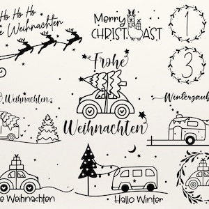 Plotterdatei Weihnachten svg, Weihnachten Auto svg, Natal svg, Frohe Weihnachten Plotter File Svg Png, Schriftzüge Weihnachten deutsch
