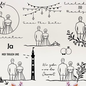 Plotterdatei Hochzeit, Hochzeit Svg, Cartão de felicitações de casamento, Hochzeits karte, Hochzeitsgeschenk
