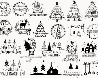 Plotterdatei Weihnachten svg, Plotterdatei Sprüche, Schriftzüge Weihnachten deutsch, Weihnachten svg, Laserdatei Weihnachten, Cricut