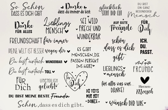 Deutsche Plotterdatei Danke,Best Friends Svg Bundle,Freundschaft svg,Lieblingsmensch Svg ,Geburtstag svg datei ,Geburtstagsgeschenk Freundin