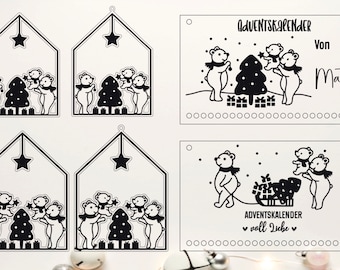 Weihnachten Plotterdatei Svg ,Adventskalender Svg ,Weihnachten geschenk ,Weihnachten laser dateien