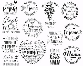 Plotterdatei Muttertag, Mama svg, Deutsche Sprüche, Herz svg, Plotterdatei Mama, Cricut svg, Laserdatei Muttertag,  Geschenk Mama