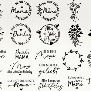 Plotterdatei Muttertag svg, Herz svg, Deutsche Sprüche svg, Plotterdatei Geburtstag Svg