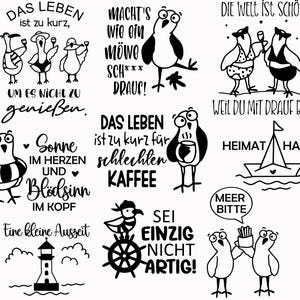 Plotterdatei Maritim, Sommer svg, Möwen Svg, Moin Svg, Plotterdatei Danke, Best Friends Svg Bundle ,Lieblingsmensch Svg ,Heimathafen Svg