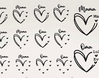 plotterdatei Herz SVG , plotterdatei Muttertag Svg, Mama Svg, Oma Svg, Plotterdatei Herz Mama Oma Muttertag svg