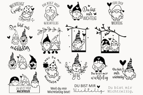 Plotterdatei  svg, Plotterdatei Danke, Best Friends Svg Bundle , Plotterdatei Wichtel svg, Du bist mir wichtelig svg