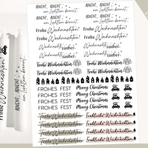 Weihnachten PDF Vorlage Kerzentattoo Kerzensticker Kerzen Gestalten Adventskalender Weihnachtskerzen Weihnachtskerze Tattoo
