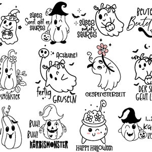 Halloween SVG Bundle Plotter Files Halloween for Cricut Halloween Beutel, Plotterdatei Herbst svg, Cute Ghost Svg
