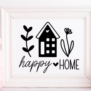 Deutsche Haus Plotterdatei SVG, Haus Herz Liebe SVG, Zuhause Schriftzug Sprüche SVG, Plotterdatei Home SVG, Plottergeschenk Umzug Bild 4