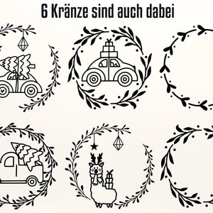 Plotterdatei Weihnachten svg, Weihnachten Auto svg, Christmas svg, Frohe Weihnachten Plotter File Svg Png, Schriftzüge Weihnachten deutsch image 2