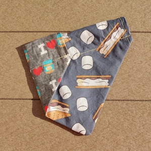 Tasty Treats Dog Bandana // Over the Collar Dog Bandana // Reversible Pet Bandana