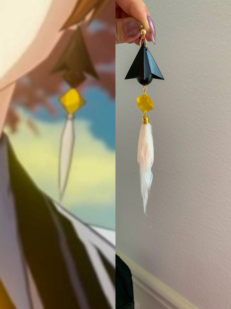Zhongli earring cosplay Genshin Impact Etsy
