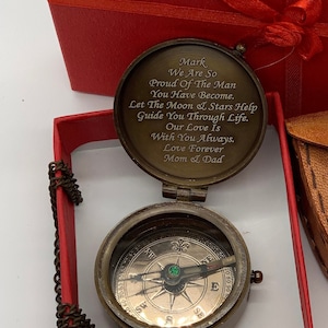 Compass, Graduation Gift, Grandson Compass Gift, Engraved Compass Gift, Christmas Gift Ideas, Personalized Gift Compass, Customized compass