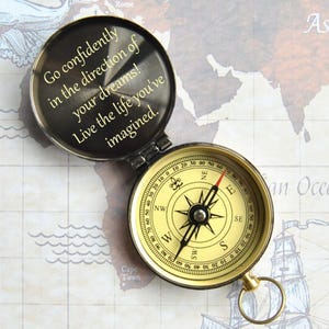 Engraved Graduation Gift, 2025 College Graduation, Class of 2025, Christmas Compass Gift, Personalized Compass, Engraved Compass for Him