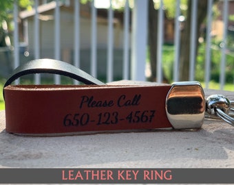 Personalized Leather Keychain, Custom Keychain, Leather Key Fob, Leather Key Chain, Engraved Keychain, Name Keychain, Keychains For Women