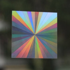 Suncatcher sticker sun prism window sticker rainbow gift for dad retro music room decoration kids