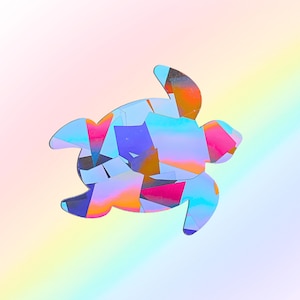 Suncatcher Sticker Schildkröte Prisma Fenster Regenbogen Effekt Geschenk für Kinder Deko Meer