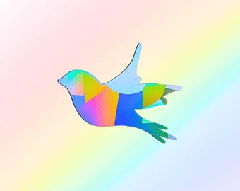 Pegatina atrapasol de golondrina, pegatina atrapasol para ventana, decoración de ventana prisma, lámina de ventana arcoíris, pegatina prisma, regalo para mamá