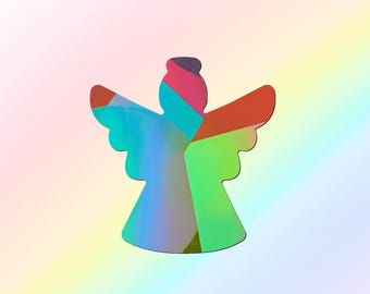 Pegatina atrapasol de ángel, adhesivo para ventana, atrapasol de prisma