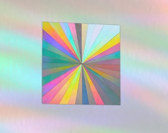 Suncatcher sticker retro prism window sticker rainbow gift for dad retro music room decoration kids