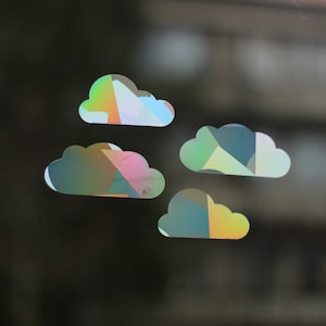 Suncatcher sticker set clouds prism window decal rainbow maker gift for kids room decor colourful image 6