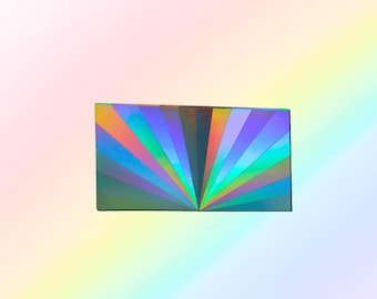 Pegatina atrapasol con efecto prisma de amanecer y arcoíris para ventana. Regalo para tía. Pegatina retro para ventana con afirmaciones positivas. Decoración de yoga.