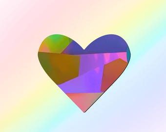 Pegatina atrapasol XL con forma de corazón, atrapasol prismático, regalo de San Valentín