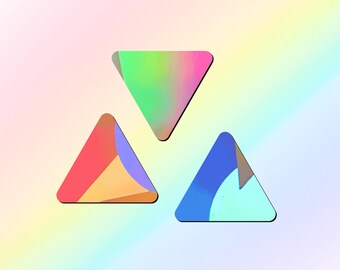 Juego de 3 pegatinas rectangulares para atrapasol, atrapasol prismático, calcomanía colorida para ventana.