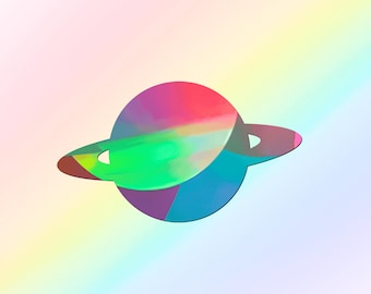 Pegatina atrapasol Saturno, Adhesivo para ventana, Atrapasol prisma