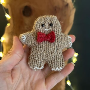 Knitted Gingerbread Man Pattern: English PDF (Digital Download)