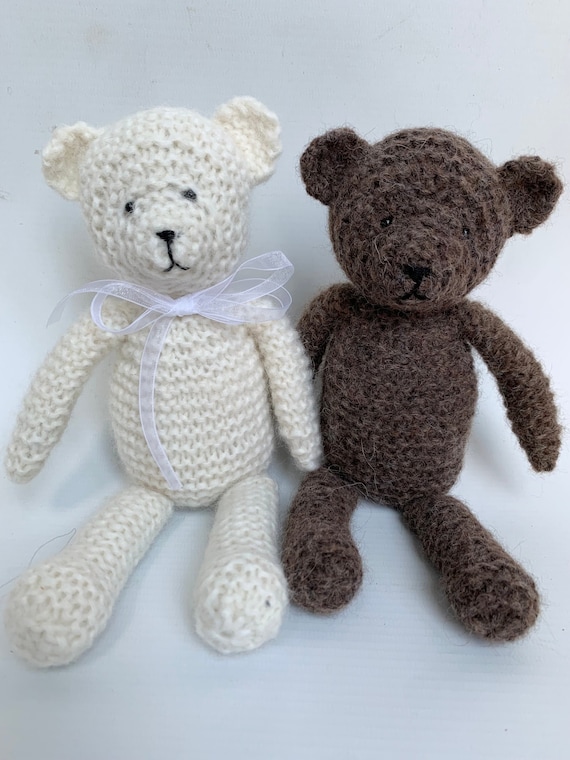 Peluche ours ( Tricot gris ) –