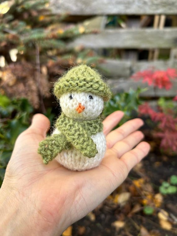 Knitted Snowman Pattern: Christmas Decoration (PDF Pattern)