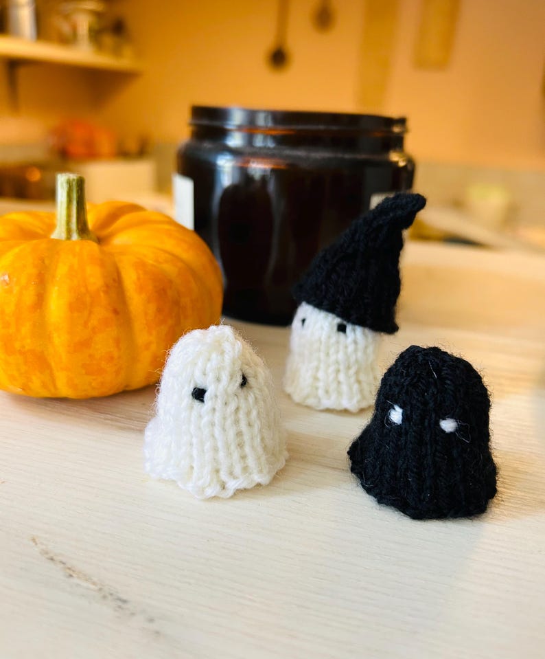 Knitted Ghost and Witch Hat Pattern (PDF Download) image 4