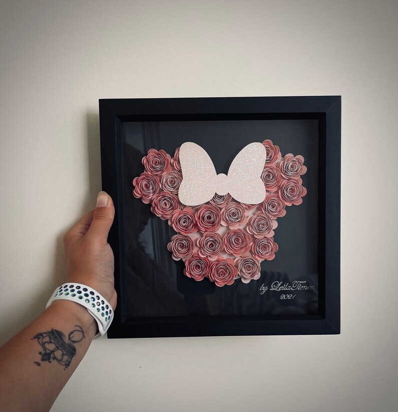 3D Paper Flower Shadow Box Etsy UK