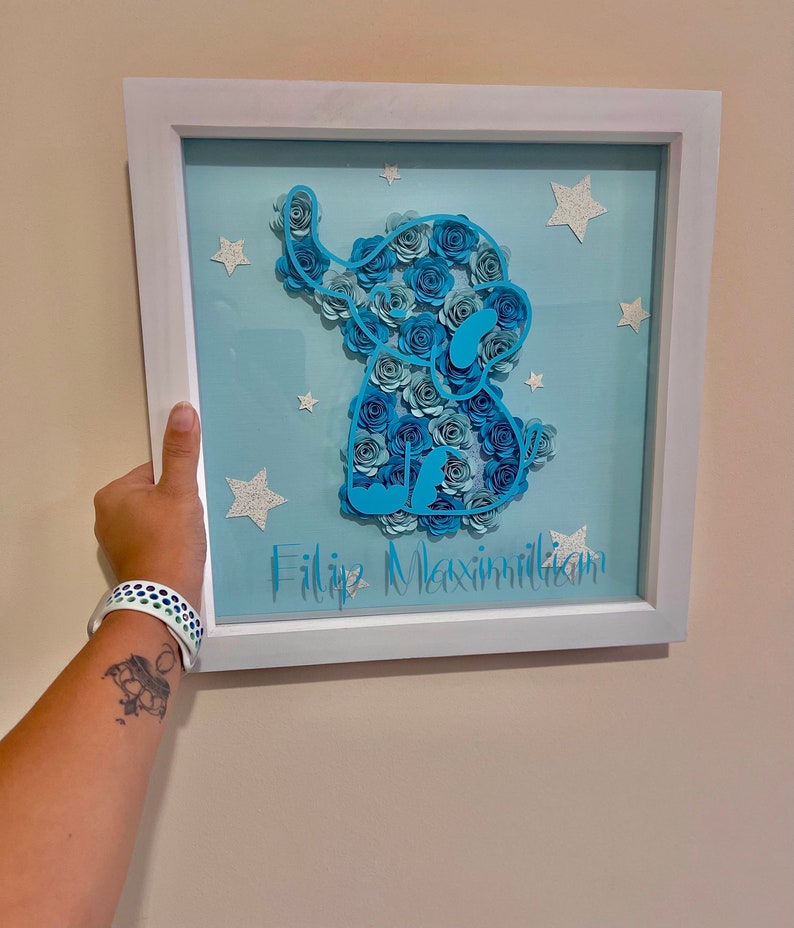 Personalised Baby Shadow Box Etsy