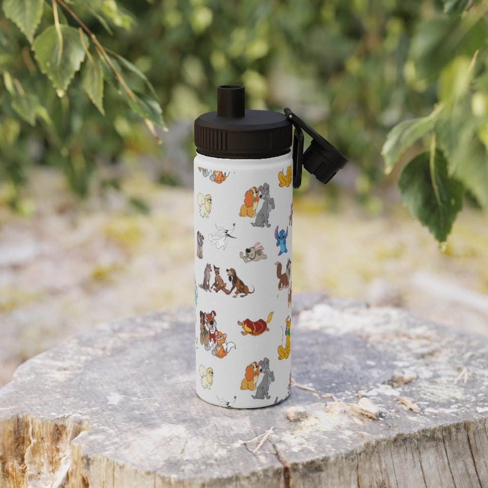 Disney Dogs stainless Steel Water Bottle, Sports Lid