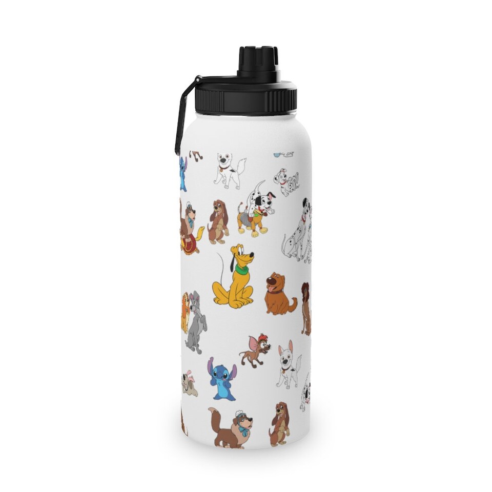 Disney Dogs stainless Steel Water Bottle, Sports Lid