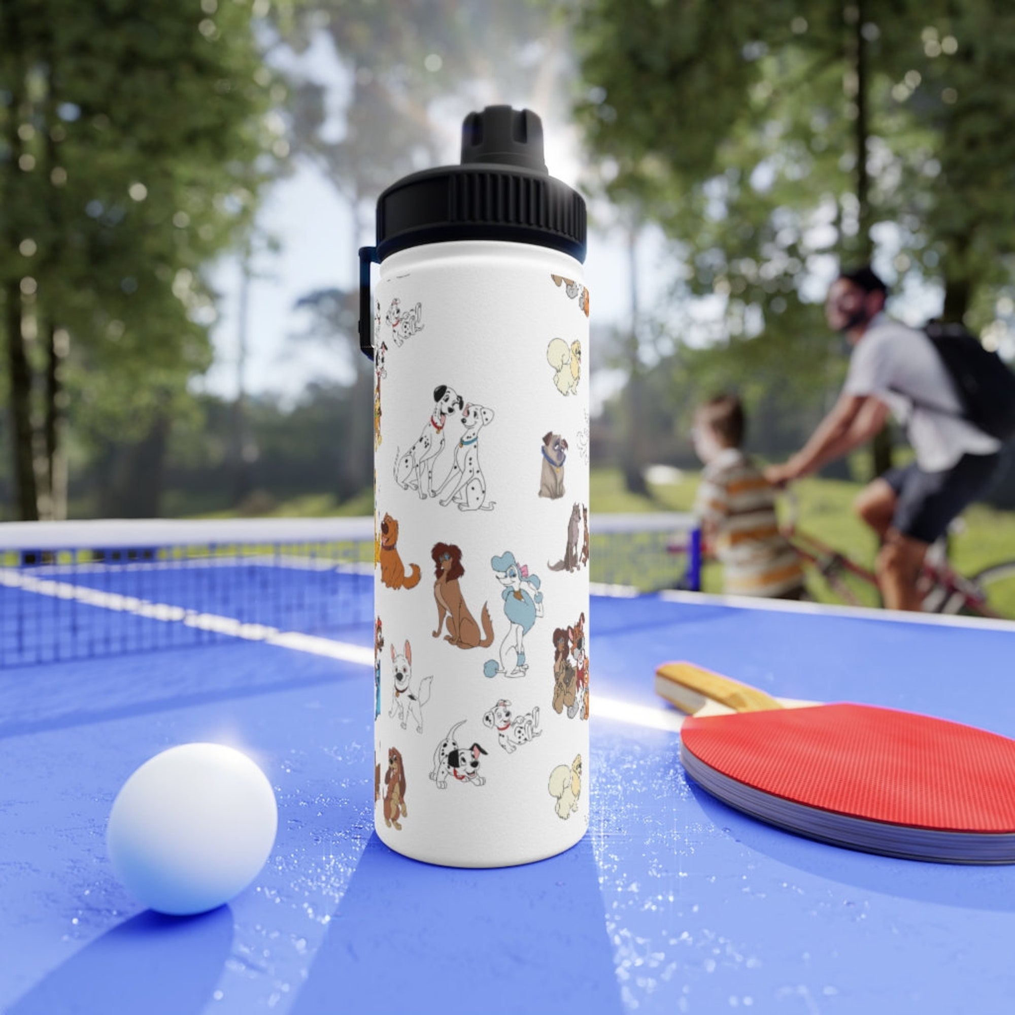 Disney Dogs stainless Steel Water Bottle, Sports Lid
