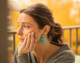 Pendant light blue earrings - Crush collection