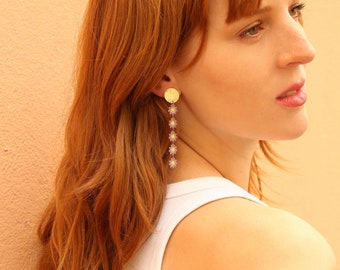 Daisy hanging earrings