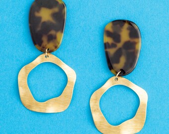 Brass hanging earrings - the appointment