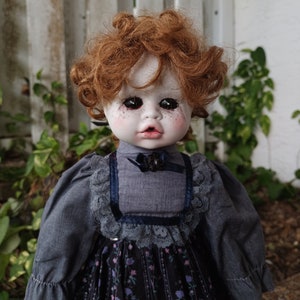 Meet Loulou, 17 inch Tall Ceramic Doll, Spooky Doll, Scary Doll, Haunted Doll, Horror Doll, Ghostly, Gothic, Lovable