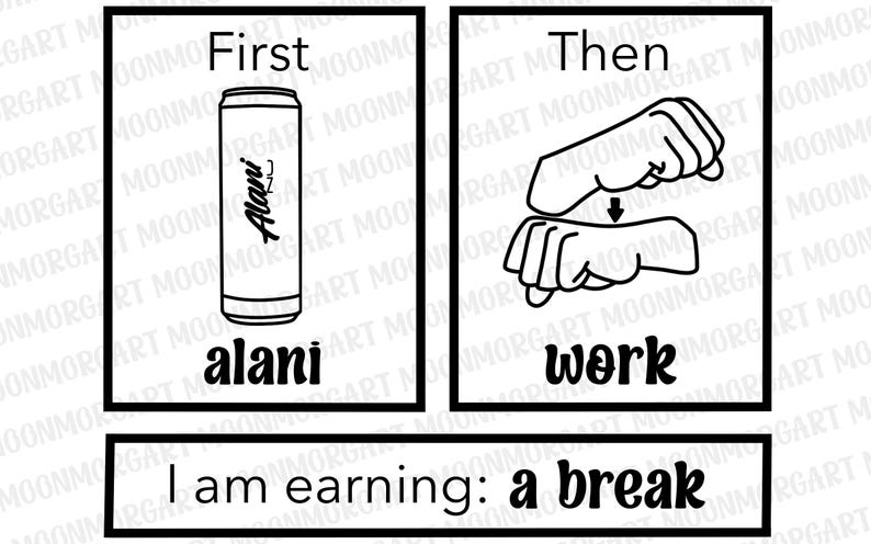 First Then Alani SVG - Etsy