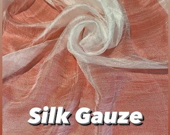 White 100% Margelan silk for Nunofelting,Uzbek rarefied silk,Gauze white silk Margilan,Silk 60/90/115cm -23,6/35,4/45,3in