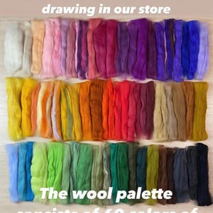 Video master class wool drawing Tulips,Felt painting online training, Flowers woolen watercolor video process,Felt Tulips workshop image 4