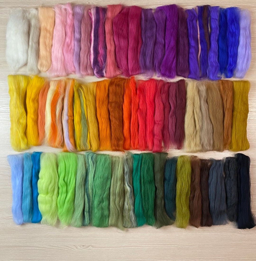 Art Wool Drawing Kit,colorful Wool Palette, Felting Fibers Supplies for Drawing Pictures,craft