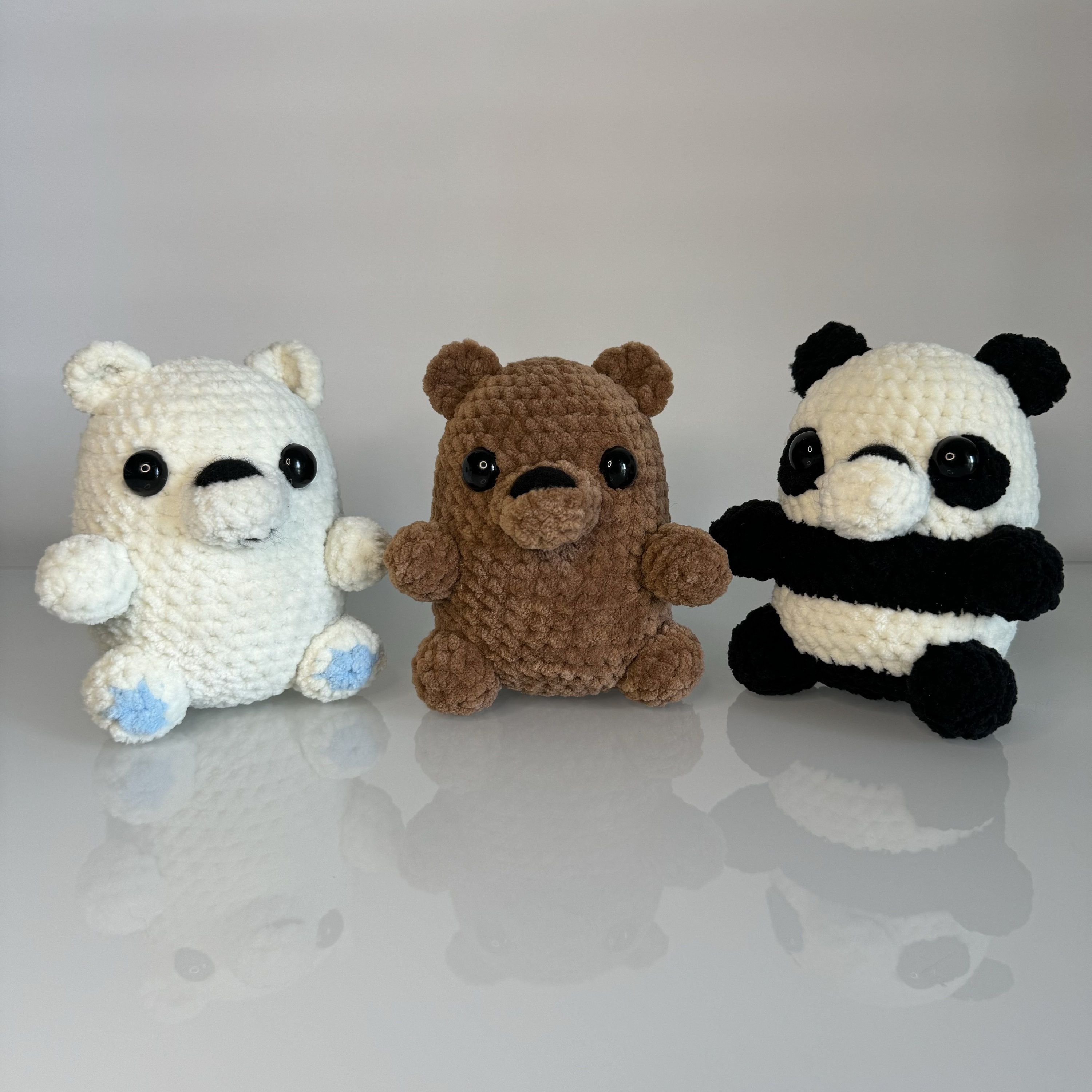 We Bare Bears poupée en peluche ours de glace/grizzly/panda jouet